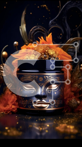 Intra Συλλεκτικό Ξύλινο Παζλ Plywood  4mm - Κομψό μαύρο και χρυσό κερί με μοναδικό σχέδιο Σε Ξύλινο Κουτί - Διαστάσεις Puzzle: 10x10 cm – 25 κομμάτια