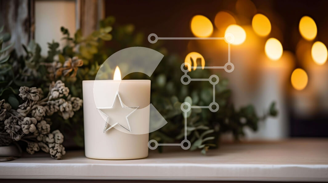 Intra Συλλεκτικό Ξύλινο Παζλ Plywood  4mm - Λευκό κερί με διακοσμητικό αστέρι στο μανδύα Σε Ξύλινο Κουτί - Διαστάσεις Puzzle: 10x10 cm – 25 κομμάτια