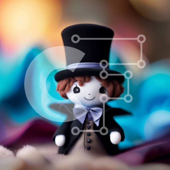 Intra Συλλεκτικό Ξύλινο Παζλ Plywood  4mm - Γοητευτικό πορσελάνινο ειδώλιο με απαλό παστέλ φόντο Σε Ξύλινο Κουτί - Διαστάσεις: 10x10 cm – 25 κομμάτια