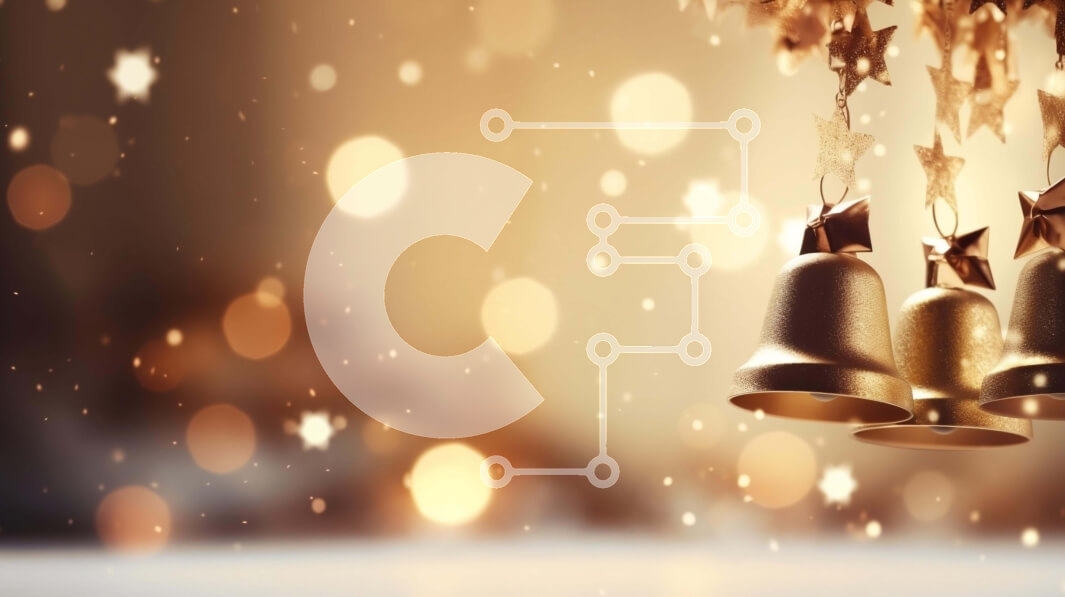 Intra Συλλεκτικό Ξύλινο Παζλ Plywood  4mm - Χρυσές καμπάνες σε χρυσό κορδόνι - Διακοσμήσεις διακοπών Σε Ξύλινο Κουτί - Διαστάσεις: 10x10 cm – 25 κομμάτια