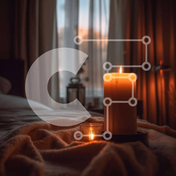 Intra Συλλεκτικό Ξύλινο Παζλ Plywood  4mm - Άνετο εσωτερικό με ατμόσφαιρα στο φως των κεριών και φυσικό φως από το ανοιχτό παράθυρο Σε Ξύλινο Κουτί - Διαστάσεις Puzzle: 10x10 cm – 25 κομμάτια