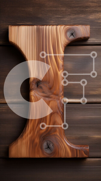 Intra Συλλεκτικό Ξύλινο Παζλ Plywood  4mm - Ρουστίκ ξύλινο γράμμα 'L' που κρέμεται σε ξεπερασμένο ξύλινο φόντο Σε Ξύλινο Κουτί - Διαστάσεις Puzzle: 10x10 cm – 25 κομμάτια