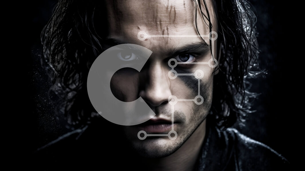 Intra Συλλεκτικό Ξύλινο Παζλ Plywood  4mm - Πορτρέτο ενός άνδρα με μακριά μαλλιά και γένια με μαύρο δερμάτινο μπουφάν Σε Ξύλινο Κουτί - Διαστάσεις Puzzle: 10x10 cm – 25 κομμάτια