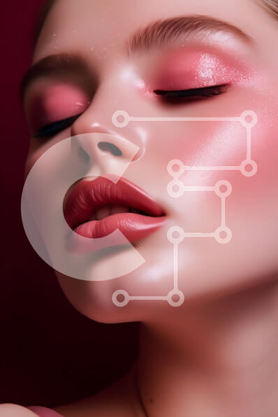 Intra Συλλεκτικό Ξύλινο Παζλ Plywood  4mm - Υπέροχη γυναίκα με ροζ μακιγιάζ και μακριά ξανθά μαλλιά Σε Ξύλινο Κουτί - Διαστάσεις Puzzle: 10x10 cm – 25 κομμάτια