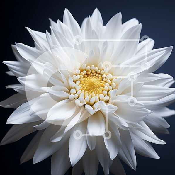 Intra Συλλεκτικό Ξύλινο Παζλ Plywood  4mm - Όμορφη εικόνα ενός λευκού λουλουδιού με ένα κίτρινο κέντρο Σε Ξύλινο Κουτί - Διαστάσεις: 10x10 cm – 25 κομμάτια