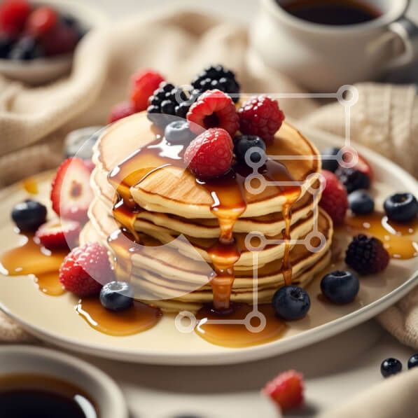 Σετ των 2 Intra Συλλεκτικό Ξύλινο Παζλ Plywood  4mm - Νόστιμη στοίβα από τηγανίτες με νόστιμες επικαλύψεις Σε Ξύλινο Κουτί - Διαστάσεις: 10x10 cm – 25 κομμάτια