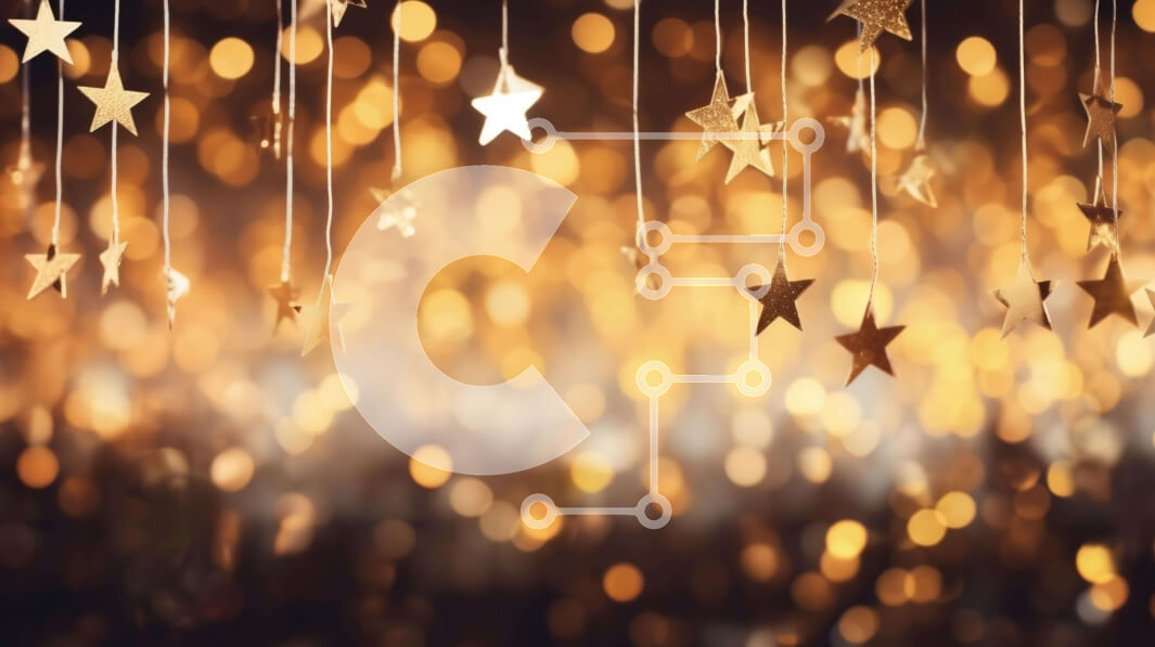 Intra Συλλεκτικό Ξύλινο Παζλ Plywood  4mm - Διακοσμήσεις Gold Star για τις γιορτές Σε Ξύλινο Κουτί - Διαστάσεις: 10x10 cm – 25 κομμάτια