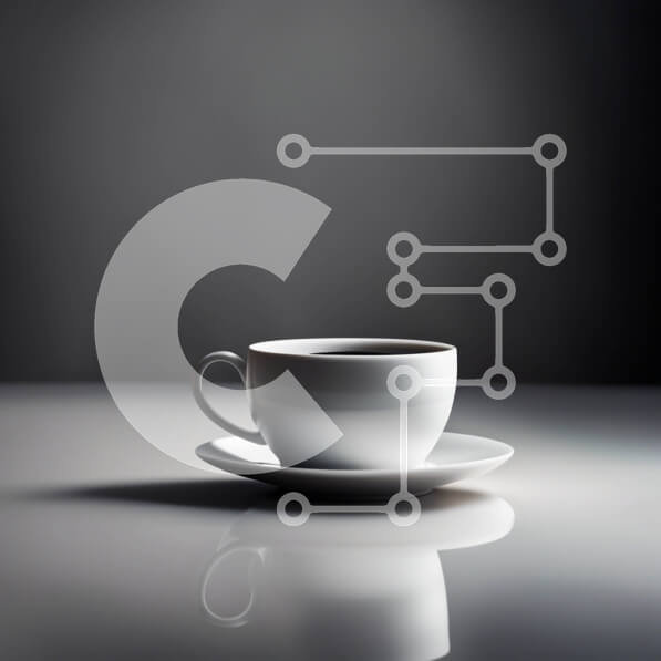 Σετ των 2 Intra Συλλεκτικό Ξύλινο Παζλ Plywood  4mm - Κομψή φωτογραφία του λευκού φλιτζάνι καφέ στο πιατάκι Σε Ξύλινο Κουτί - Διαστάσεις: 10x10 cm – 25 κομμάτια