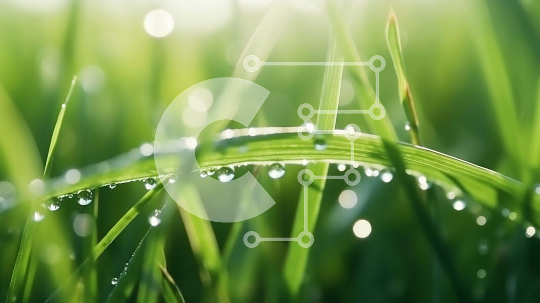 Intra Συλλεκτικό Ξύλινο Παζλ Plywood  4mm - Κοντινό πλάνο της πρωινής δροσιάς στο πράσινο γρασίδι Σε Ξύλινο Κουτί - Διαστάσεις: 10x10 cm – 25 κομμάτια