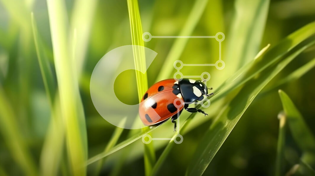 Intra Συλλεκτικό Ξύλινο Παζλ Plywood  4mm - Πασχαλίτσα στο πράσινο γρασίδι Σε Ξύλινο Κουτί - Διαστάσεις: 10x10 cm – 25 κομμάτια