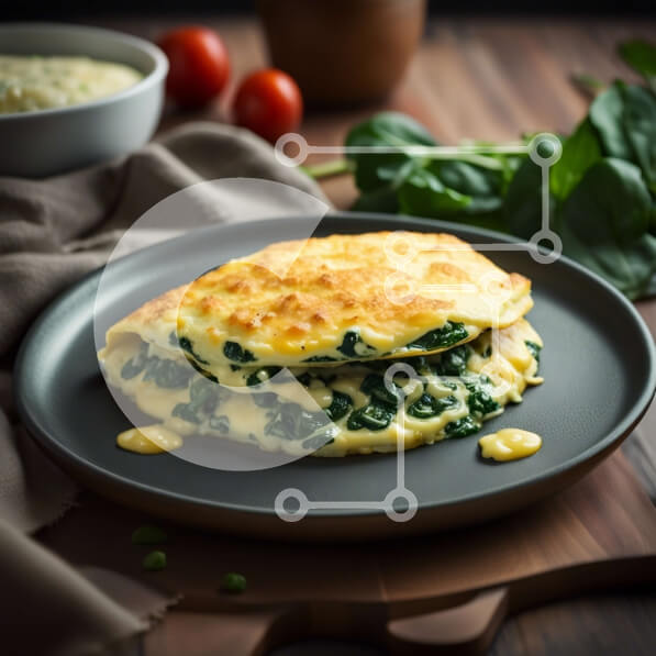 Σετ των 2 Intra Συλλεκτικό Ξύλινο Παζλ Plywood  4mm - Πεντανόστιμες ομελέτες με σπανάκι, τυρί και μανιτάρια Σε Ξύλινο Κουτί - Διαστάσεις: 10x10 cm – 25 κομμάτια