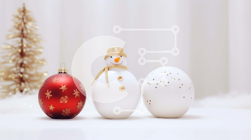 Intra Συλλεκτικό Ξύλινο Παζλ Plywood  4mm - Χριστουγεννιάτικα ειδώλια χιονάνθρωποι με στολισμένο δέντρο Σε Ξύλινο Κουτί - Διαστάσεις: 10x10 cm – 25 κομμάτια