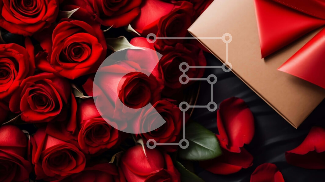 Intra Συλλεκτικό Ξύλινο Παζλ Plywood  4mm - Μπουκέτο με κόκκινα τριαντάφυλλα με κουτί δώρου και κορδέλα Σε Ξύλινο Κουτί - Διαστάσεις Puzzle: 10x10 cm – 25 κομμάτια