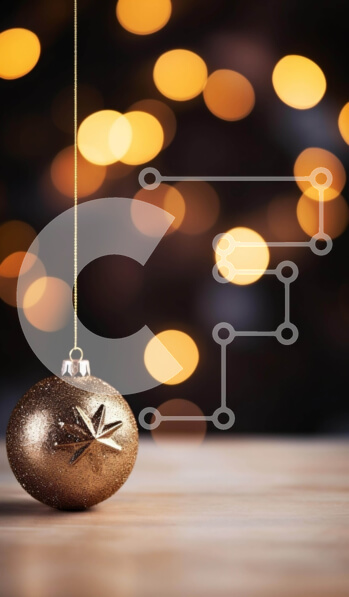 Intra Συλλεκτικό Ξύλινο Παζλ Plywood  4mm - Κρεμαστό στολίδι Χρυσή Μπάλα για εορταστική διακόσμηση Σε Ξύλινο Κουτί - Διαστάσεις: 10x10 cm – 25 κομμάτια