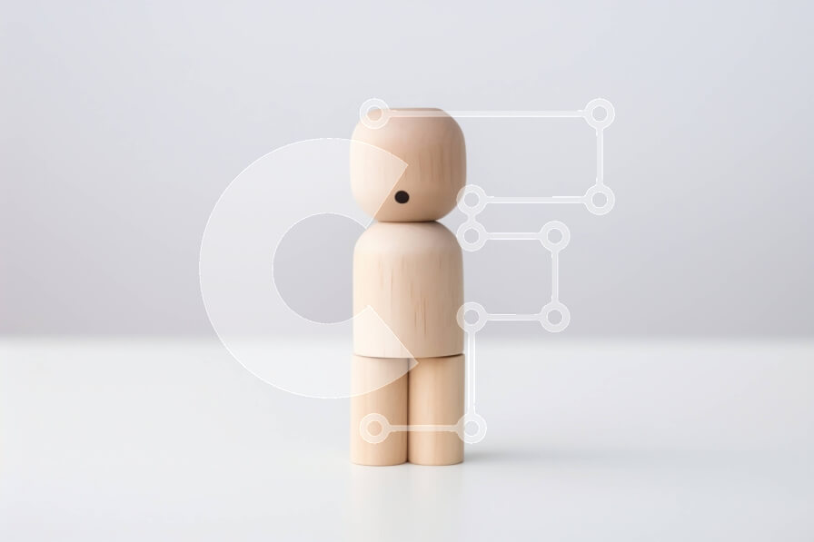 Intra Συλλεκτικό Ξύλινο Παζλ Plywood  4mm - Μινιμαλιστική ξύλινη φιγούρα σε λευκό φόντο Σε Ξύλινο Κουτί - Διαστάσεις: 10x10 cm – 25 κομμάτια