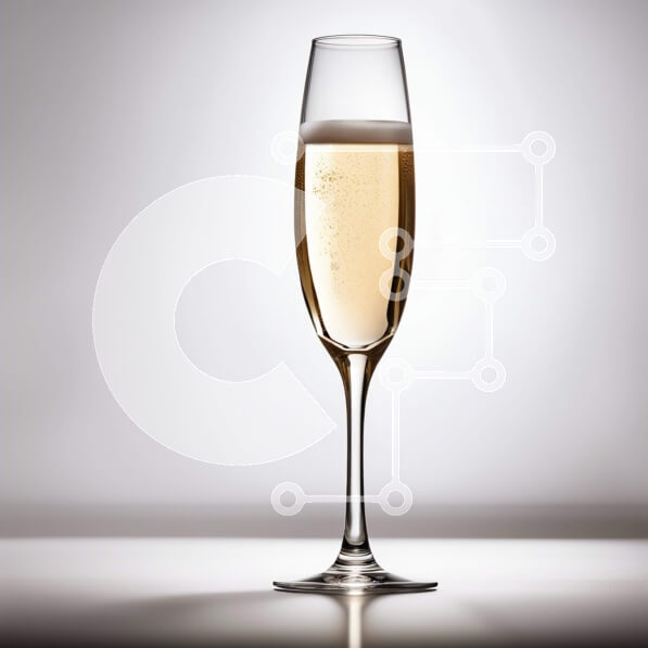 Σετ των 2 Intra Συλλεκτικό Ξύλινο Παζλ Plywood  4mm - Κομψή εικόνα του ποτηριού σαμπάνιας με τις φυσαλίδες Σε Ξύλινο Κουτί - Διαστάσεις: 10x10 cm – 25 κομμάτια