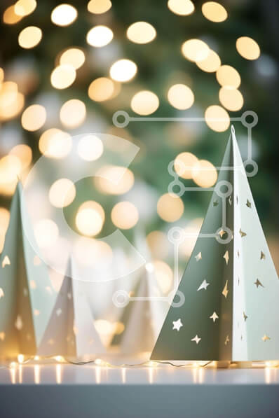 Intra Συλλεκτικό Ξύλινο Παζλ Plywood  4mm - Δέντρα Λευκής Βίβλου με φώτα Σε Ξύλινο Κουτί - Διαστάσεις: 10x10 cm – 25 κομμάτια