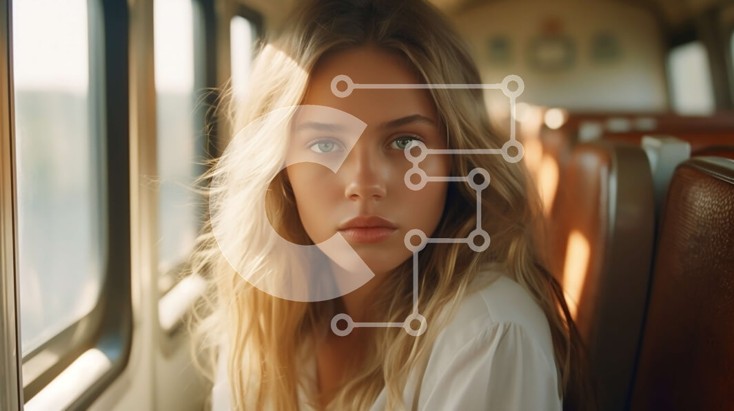 Intra Συλλεκτικό Ξύλινο Παζλ Plywood  4mm - Νεαρή γυναίκα που στοχάζεται σε ένα ταξίδι με το τρένο Σε Ξύλινο Κουτί - Διαστάσεις Puzzle: 10x10 cm – 25 κομμάτια