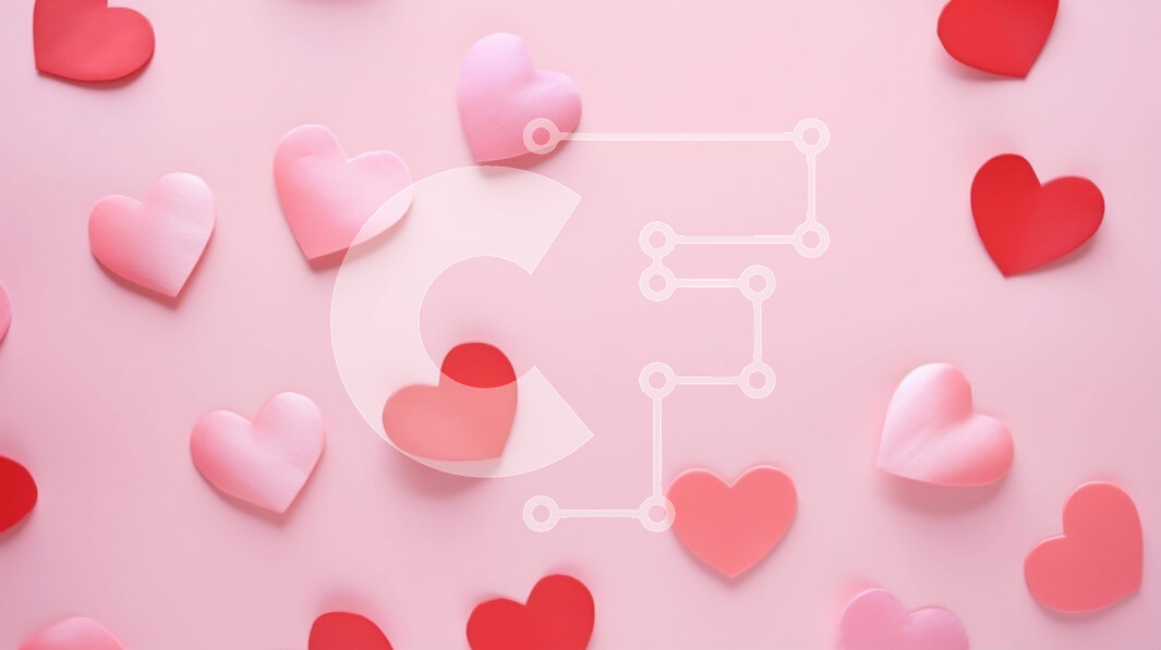 Intra Συλλεκτικό Ξύλινο Παζλ Plywood  4mm - Ροζ χάρτινα κοψίματα σε σχήμα καρδιάς σε ροζ φόντο Σε Ξύλινο Κουτί - Διαστάσεις Puzzle: 10x10 cm – 25 κομμάτια