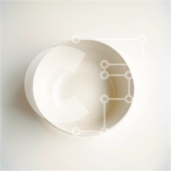 Intra Συλλεκτικό Ξύλινο Παζλ Plywood  4mm - Απλό και μινιμαλιστικό λευκό κεραμικό μπολ σε λευκή επιφάνεια Σε Ξύλινο Κουτί - Διαστάσεις Puzzle: 10x10 cm – 25 κομμάτια