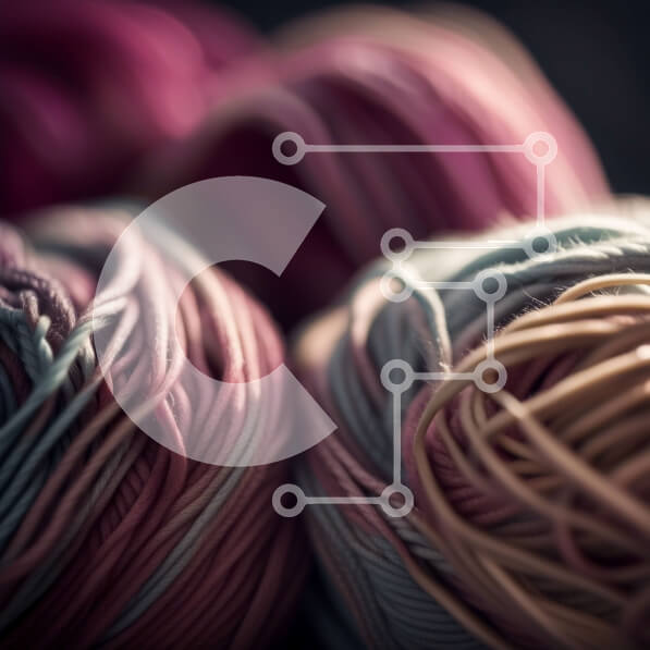 Intra Συλλεκτικό Ξύλινο Παζλ Plywood  4mm - Άποψη από κοντά πολύχρωμες μπάλες νήματος σε διάφορες αποχρώσεις Σε Ξύλινο Κουτί - Διαστάσεις Puzzle: 10x10 cm – 25 κομμάτια