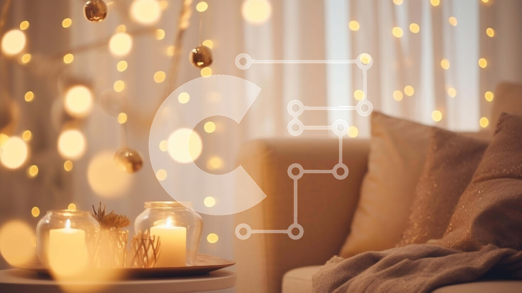 Intra Συλλεκτικό Ξύλινο Παζλ Plywood  4mm - Άνετο σαλόνι με κεριά και φώτα Σε Ξύλινο Κουτί - Διαστάσεις Puzzle: 10x10 cm – 25 κομμάτια