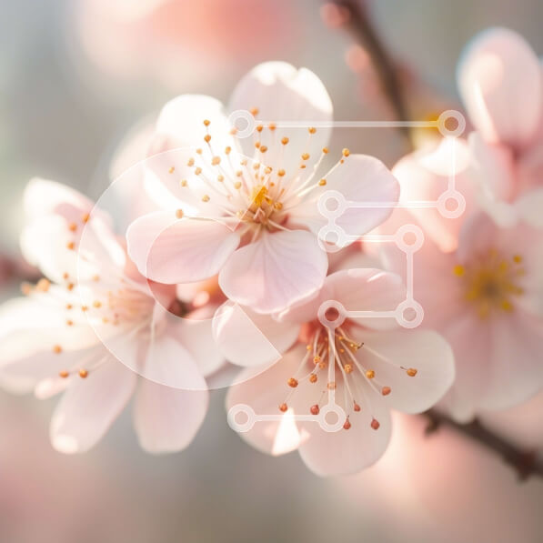 Intra Συλλεκτικό Ξύλινο Παζλ Plywood  4mm - Όμορφη εικόνα μιας ανθισμένης δαμασκηνιάς σε πλήρη άνθιση Σε Ξύλινο Κουτί - Διαστάσεις: 10x10 cm – 25 κομμάτια