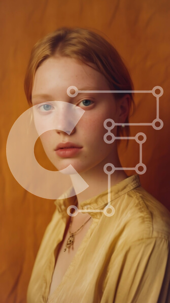 Intra Συλλεκτικό Ξύλινο Παζλ Plywood  4mm - Πορτρέτο ενός νεαρού ατόμου με ξανθά μαλλιά και μπλε μάτια Σε Ξύλινο Κουτί - Διαστάσεις Puzzle: 10x10 cm – 25 κομμάτια