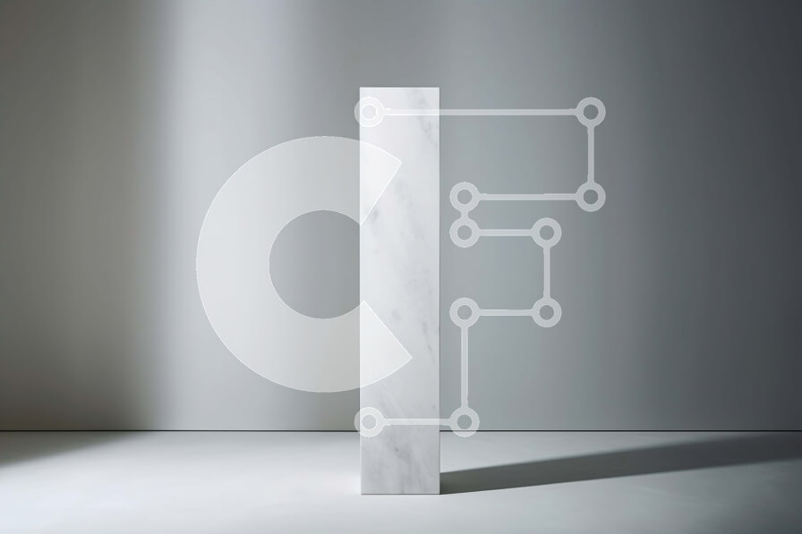 Intra Συλλεκτικό Ξύλινο Παζλ Plywood  4mm - Καθαρή και μινιμαλιστική λευκή μαρμάρινη στήλη σε ένα δωμάτιο με χαμηλό φωτισμό Σε Ξύλινο Κουτί - Διαστάσεις Puzzle: 10x10 cm – 25 κομμάτια