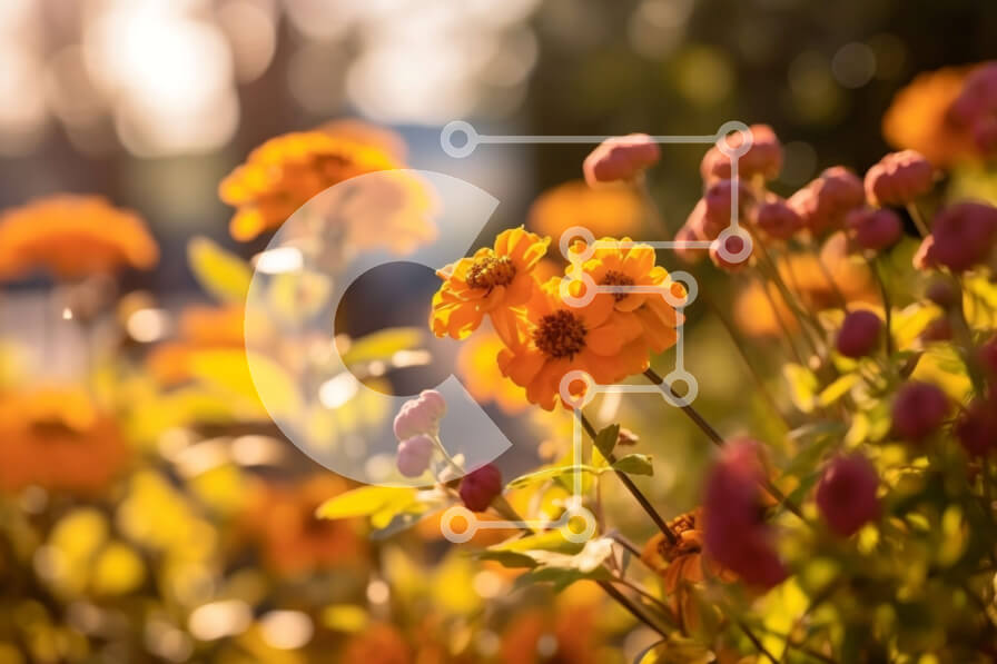 Intra Συλλεκτικό Ξύλινο Παζλ Plywood  4mm - Ζωντανά και εντυπωσιακά λουλούδια σε πλήρη άνθιση Σε Ξύλινο Κουτί - Διαστάσεις: 10x10 cm – 25 κομμάτια