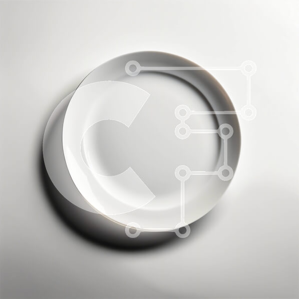 Σετ των 2 Intra Συλλεκτικό Ξύλινο Παζλ Plywood  4mm - Μινιμαλιστική εικόνα ενός άδειου λευκού πιάτου σε γκρι φόντο Σε Ξύλινο Κουτί - Διαστάσεις: 10x10 cm – 25 κομμάτια