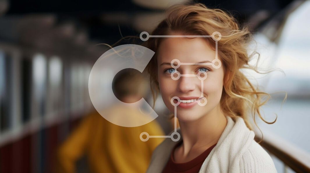 Intra Συλλεκτικό Ξύλινο Παζλ Plywood  4mm - Νεαρή γυναίκα σε κατάστρωμα κρουαζιερόπλοιων Σε Ξύλινο Κουτί - Διαστάσεις Puzzle: 10x10 cm – 25 κομμάτια