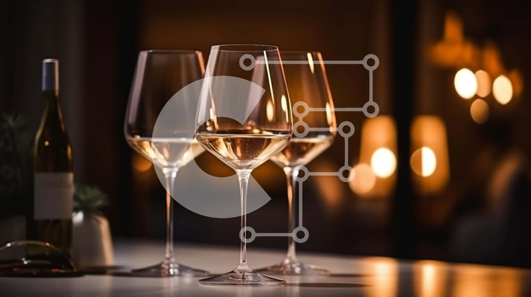 Σετ των 2 Intra Συλλεκτικό Ξύλινο Παζλ Plywood  4mm - Ποτήρια κρασιού στο τραπέζι με το φως των κεριών Σε Ξύλινο Κουτί - Διαστάσεις: 10x10 cm – 25 κομμάτια