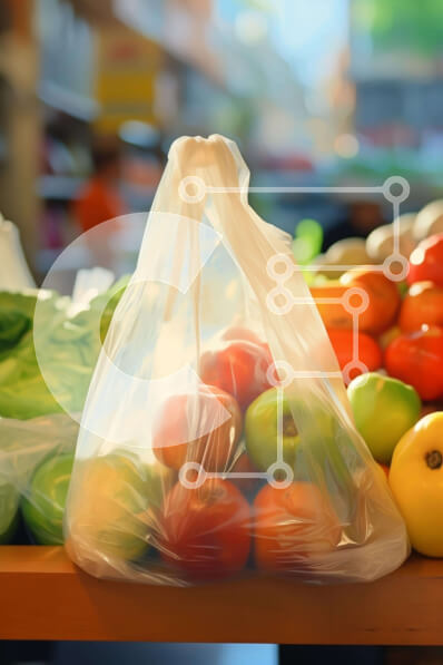 Σετ των 2 Intra Συλλεκτικό Ξύλινο Παζλ Plywood  4mm - Ανάμεικτα φρούτα και λαχανικά σε ένα τραπέζι καταστήματος Σε Ξύλινο Κουτί - Διαστάσεις: 10x10 cm – 25 κομμάτια