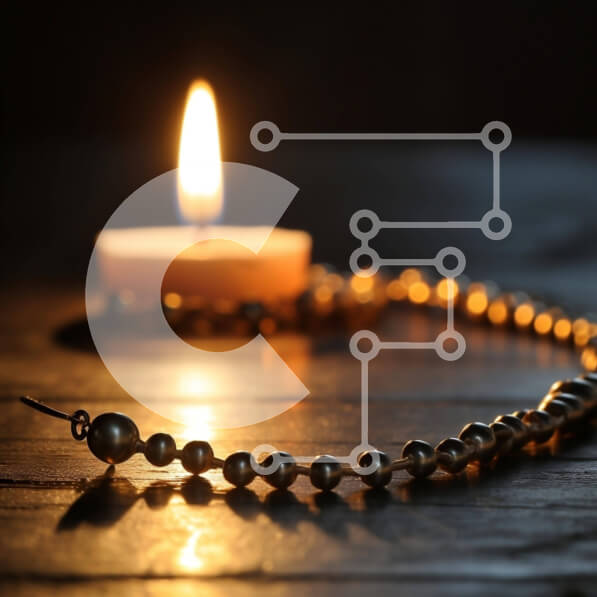 Intra Συλλεκτικό Ξύλινο Παζλ Plywood  4mm - Αναμμένο κερί με χρυσές χάντρες Σε Ξύλινο Κουτί - Διαστάσεις Puzzle: 10x10 cm – 25 κομμάτια