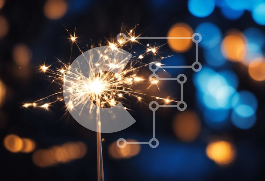 Intra Συλλεκτικό Ξύλινο Παζλ Plywood  4mm - Φωτεινός φωτισμός ασπράκ με πολύχρωμα φώτα Bokeh Σε Ξύλινο Κουτί - Διαστάσεις: 10x10 cm – 25 κομμάτια