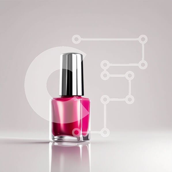 Σετ των 2 Intra Συλλεκτικό Ξύλινο Παζλ Plywood  4mm - Κομψό κόκκινο μπουκάλι βερνίκι νυχιών με εντυπωσιακή ροζ απόχρωση Σε Ξύλινο Κουτί - Διαστάσεις: 10x10 cm – 25 κομμάτια