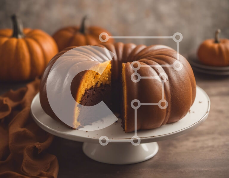 Σετ των 2 Intra Συλλεκτικό Ξύλινο Παζλ Plywood  4mm - Λαχταριστό σοκολατένιο κέικ Bundt με φθινοπωρινά vibes Σε Ξύλινο Κουτί - Διαστάσεις: 10x10 cm – 25 κομμάτια