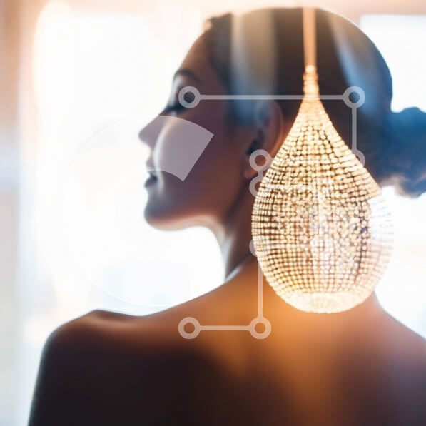 Σετ των 2 Intra Συλλεκτικό Ξύλινο Παζλ Plywood  4mm - Γυναίκα με διακοσμητικό μενταγιόν Σε Ξύλινο Κουτί - Διαστάσεις: 10x10 cm – 25 κομμάτια