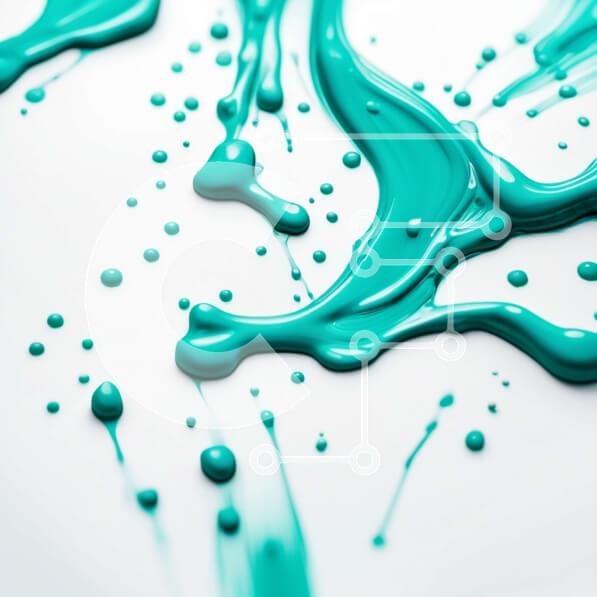 Intra Συλλεκτικό Ξύλινο Παζλ Plywood  4mm - Ζωντανή μπλε μπογιά σε καθαρό λευκό φόντο Σε Ξύλινο Κουτί - Διαστάσεις Puzzle: 10x10 cm – 25 κομμάτια