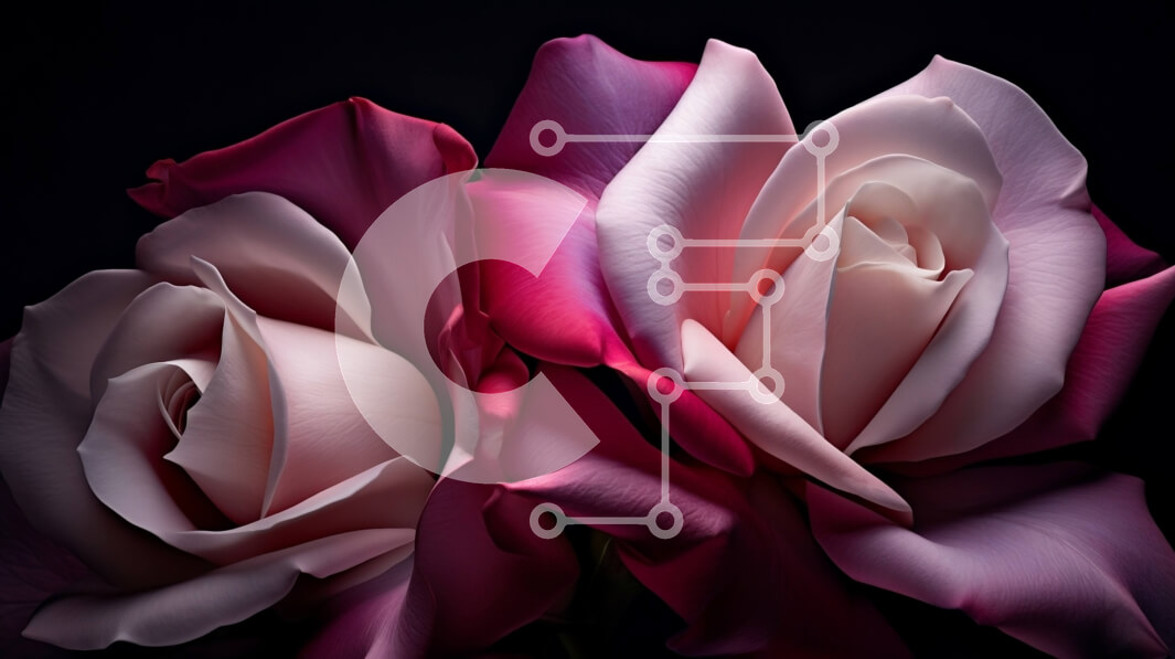 Intra Συλλεκτικό Ξύλινο Παζλ Plywood  4mm - Ροζ και άσπρα τριαντάφυλλα σε μαύρο φόντο Σε Ξύλινο Κουτί - Διαστάσεις: 10x10 cm – 25 κομμάτια