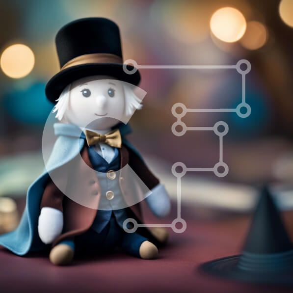 Intra Συλλεκτικό Ξύλινο Παζλ Plywood  4mm - Μοναδικό ειδώλιο ενός άνδρα με καπέλο και κάπα Σε Ξύλινο Κουτί - Διαστάσεις: 10x10 cm – 25 κομμάτια