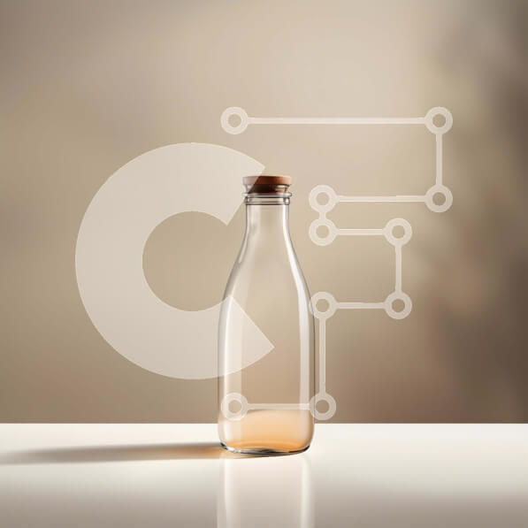 Intra Συλλεκτικό Ξύλινο Παζλ Plywood  4mm - Διαφανές γυάλινο μπουκάλι με ξύλινο καπάκι | Φωτογραφία Αρχείου Σε Ξύλινο Κουτί - Διαστάσεις: 10x10 cm – 25 κομμάτια