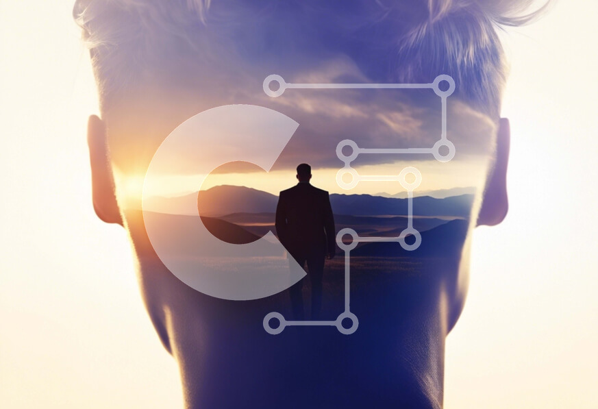 Intra Συλλεκτικό Ξύλινο Παζλ Plywood  4mm - Άτομο που στέκεται μπροστά από τα βουνά Σε Ξύλινο Κουτί - Διαστάσεις Puzzle: 10x10 cm – 25 κομμάτια