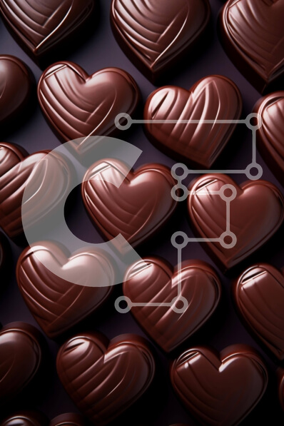 Σετ των 2 Intra Συλλεκτικό Ξύλινο Παζλ Plywood  4mm - Ομάδα σοκολατένιων καρδιών - διάφορα σχήματα και μεγέθη Σε Ξύλινο Κουτί - Διαστάσεις: 10x10 cm – 25 κομμάτια