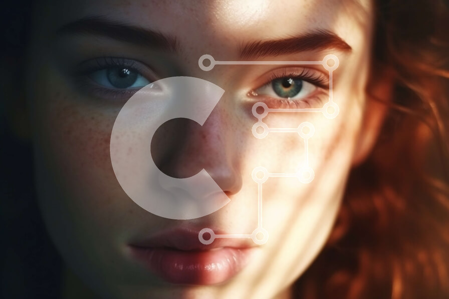 Intra Συλλεκτικό Ξύλινο Παζλ Plywood  4mm - Φυσική ομορφιά μιας κοκκινομάλλας γυναίκας με πράσινα μάτια Σε Ξύλινο Κουτί - Διαστάσεις Puzzle: 10x10 cm – 25 κομμάτια