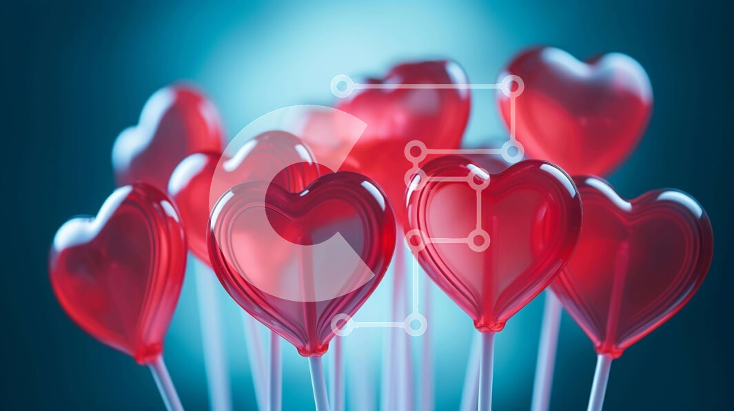 Intra Συλλεκτικό Ξύλινο Παζλ Plywood  4mm - Ομάδα γλειφιτζούρια σε σχήμα καρδιάς για την ημέρα του Αγίου Βαλεντίνου Σε Ξύλινο Κουτί - Διαστάσεις: 10x10 cm – 25 κομμάτια