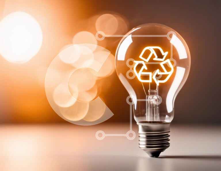 Intra Συλλεκτικό Ξύλινο Παζλ Plywood  4mm - Φωτιζόμενη λάμπα με σύμβολο ανακύκλωσης Σε Ξύλινο Κουτί - Διαστάσεις Puzzle: 10x10 cm – 25 κομμάτια