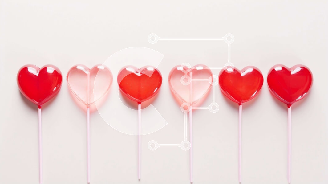 Σετ των 2 Intra Συλλεκτικό Ξύλινο Παζλ Plywood  4mm - Σειρά από γλειφιτζούρια σε σχήμα καρδιάς σε διάφορα χρώματα Σε Ξύλινο Κουτί - Διαστάσεις: 10x10 cm – 25 κομμάτια