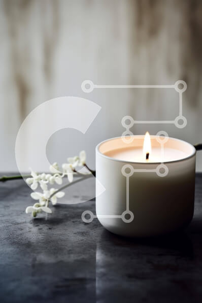 Intra Συλλεκτικό Ξύλινο Παζλ Plywood  4mm - Αναμμένο κερί στο λουλούδι Σε Ξύλινο Κουτί - Διαστάσεις Puzzle: 10x10 cm – 25 κομμάτια